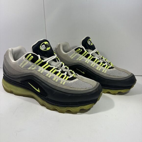 Nike Men's Air Max 24/7 24-7 Black Gray Volt Yellow 397252-002 Size 9 Rare Mint - Picture 1 of 11
